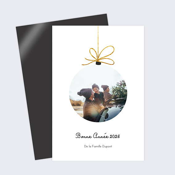 Carte de voeux Boule Suspendue