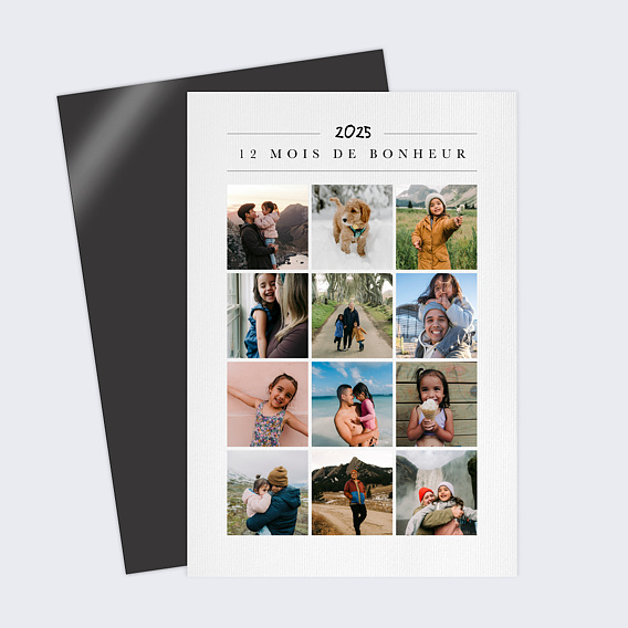 Carte de voeux 12 Mois de bonheur