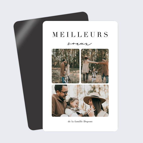 Carte de voeux Triptyque photos