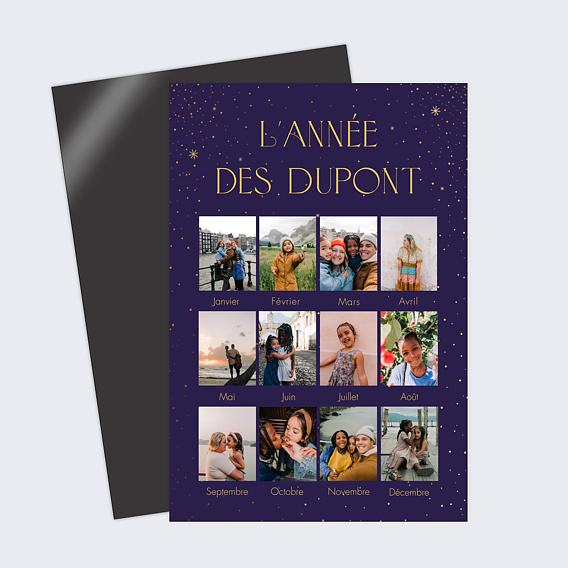 Carte de voeux 12 Mois Ensemble