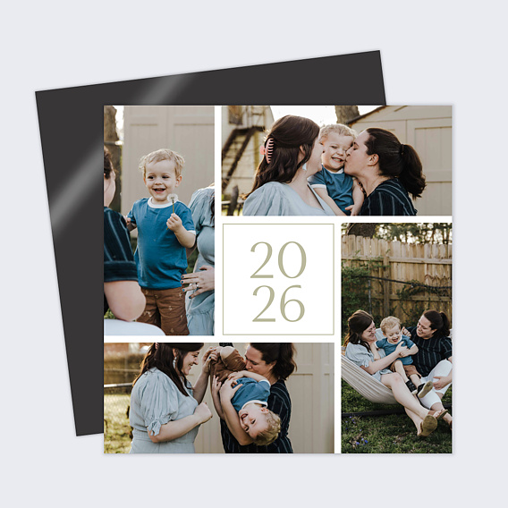 Carte de voeux Etiquette Carré