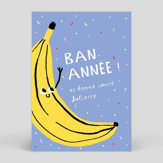 Carte de voeux Banannée