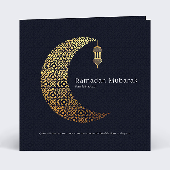 Carte de voeux Lune Ramadan