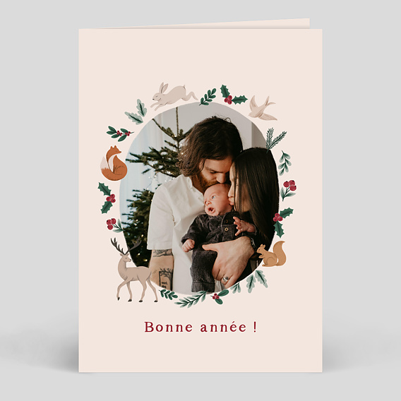 Carte de Voeux Animaux Foret