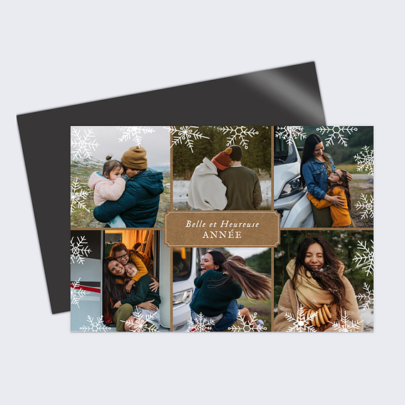 Carte de voeux Cadre Flocons