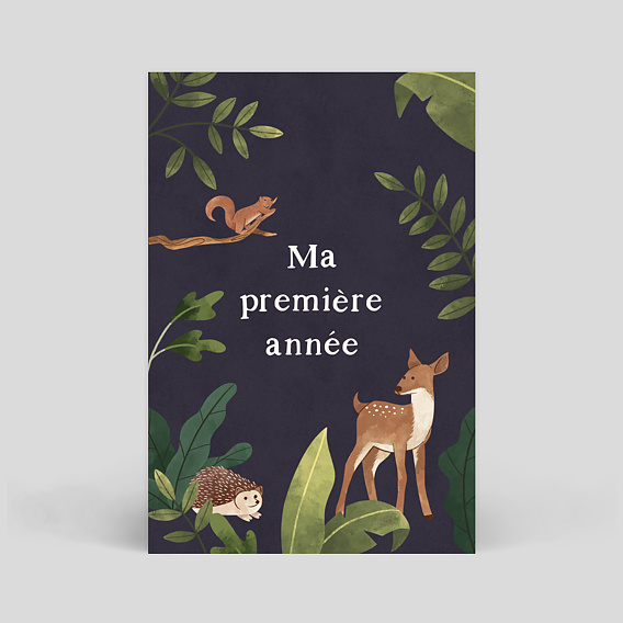 Cartes étapes bébé animaux de la forêt -  France