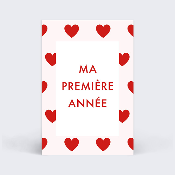 Carte étape bébé Cœur