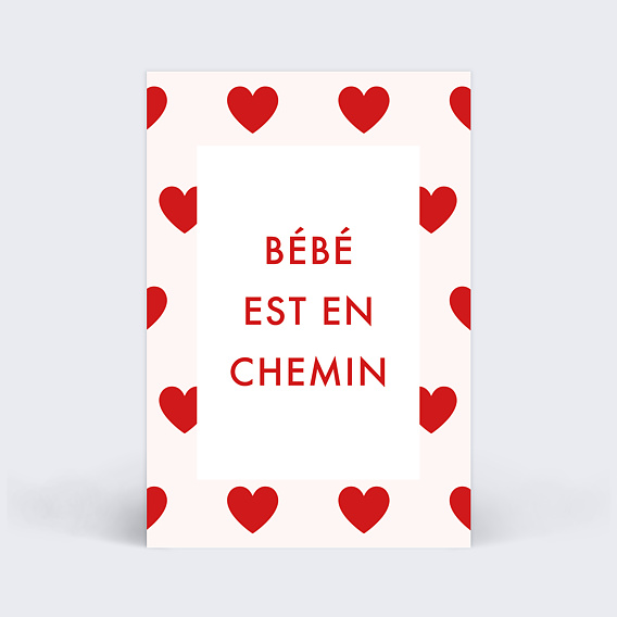 Carte étape bébé Grossesse Cœur