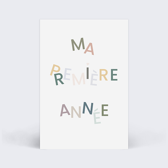 Carte étape bébé Jeu de Lettres