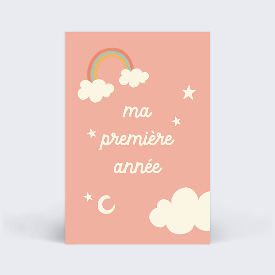 Carte étape bébé Nuage