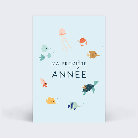 Carte étape bébé Océan
