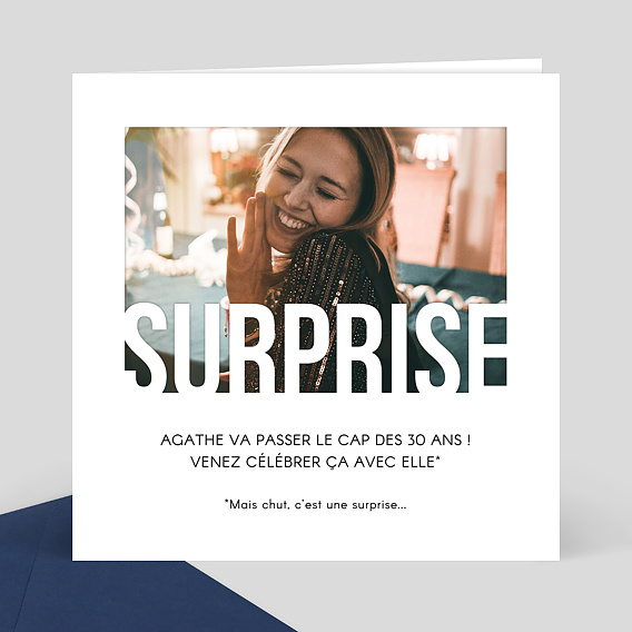 Invitation Anniversaire Decoupe Surprise Popcarte