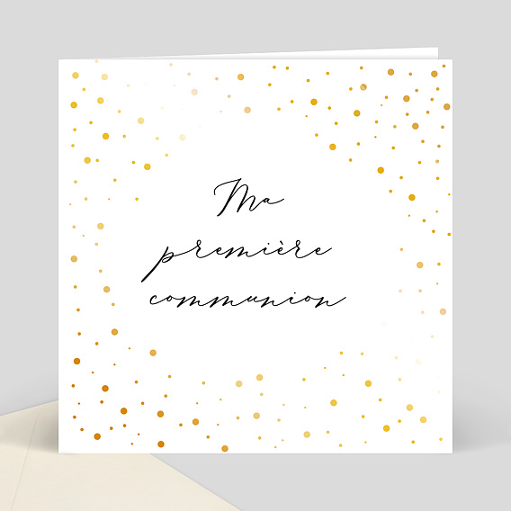 Carte De Communion Dorure Communion Popcarte