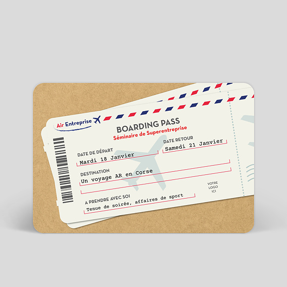 Invitation professionnelle Boarding Pass