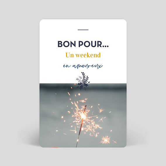 Carte de Noël  Branche de houx - Bon pour