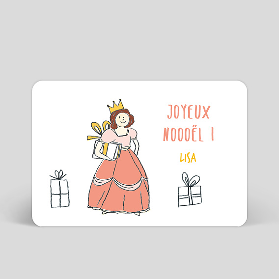 Carte de Noël  Petite princesse