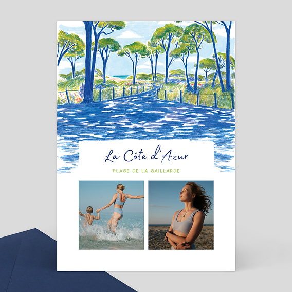 Carte postale Allée ombragée - Wings of the Ocean x Sophie WB x Popcarte