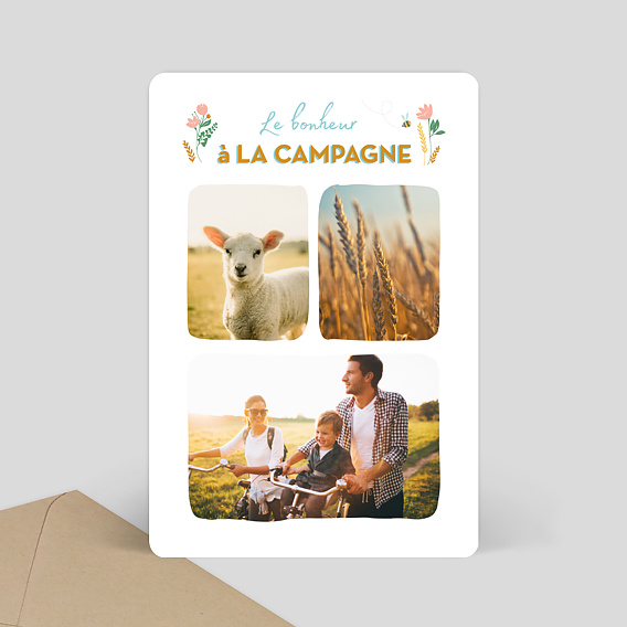 Carte Postale Campagne Popcarte