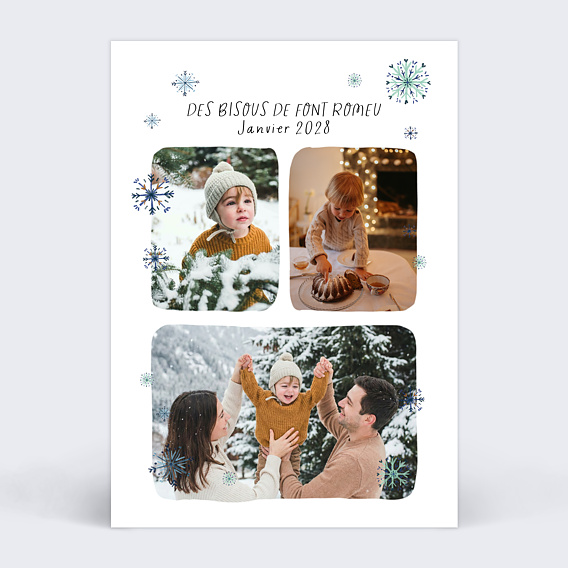 Carte postale Flocons d'Hiver