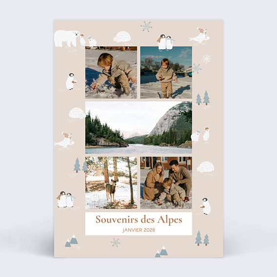 Carte postale Motif Hivernal