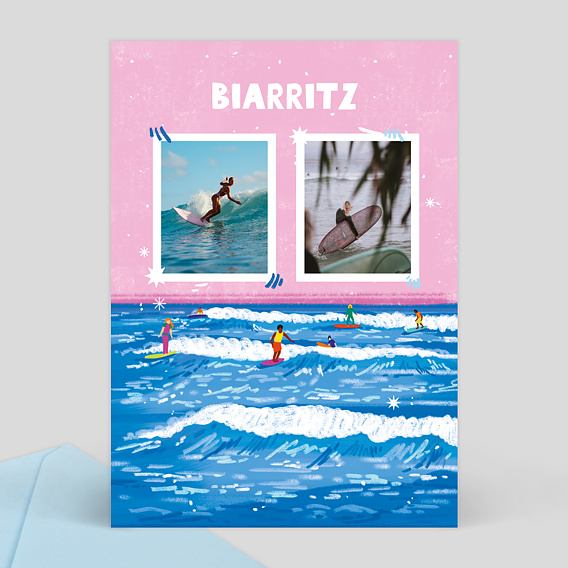Carte postale Surfers - Wings of the Ocean x Limistic x Popcarte