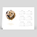 Carte de Voeux Calendrier Golden Dots  Verso