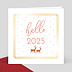 Carte de Voeux Dorure Hello New Year