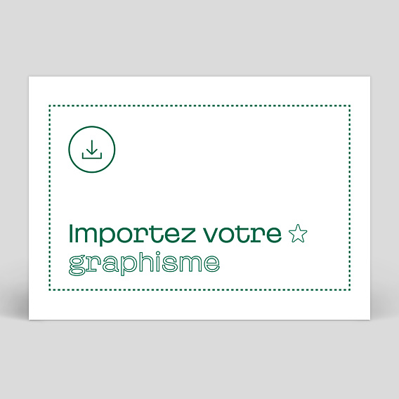 Carte de vœux entreprise Importez Votre Graphisme Personnalisé 