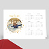 Carte de Voeux Calendrier Golden Dots 