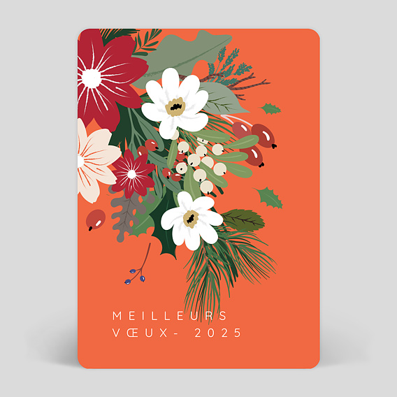 Carte de voeux Bouquet hivernal