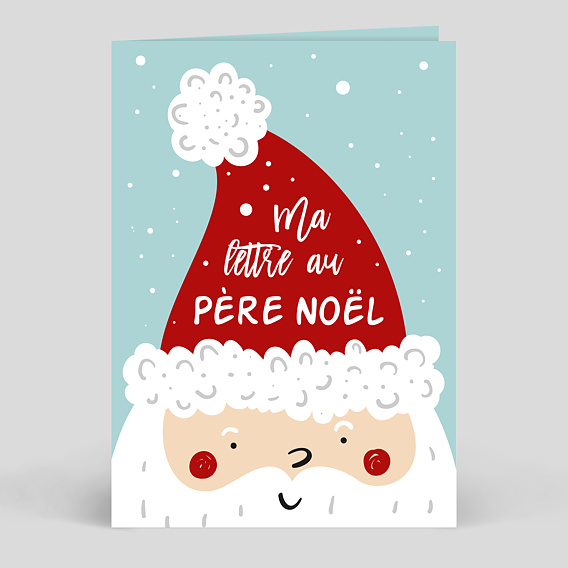 Carte de Noël  Lettre au Père Noël