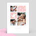 Faire-part baptême Invitation Baptême Rose