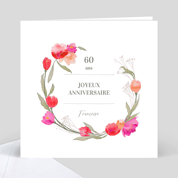 Carte Anniversaire Anniversaire Floral Popcarte