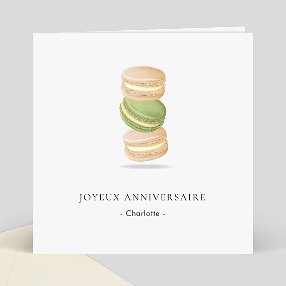 Carte Anniversaire Macaron Popcarte