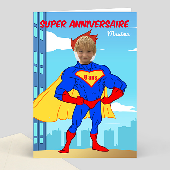 Carte Anniversaire Superman Souaitez Lui Un