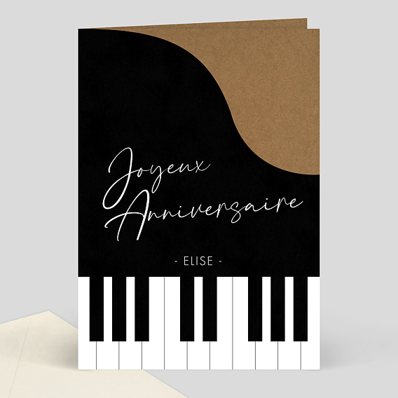 Carte Anniversaire Musique - Popcarte