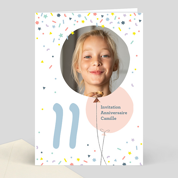 Cartons d'invitation et enveloppes - Anniversaire enfant - Fille