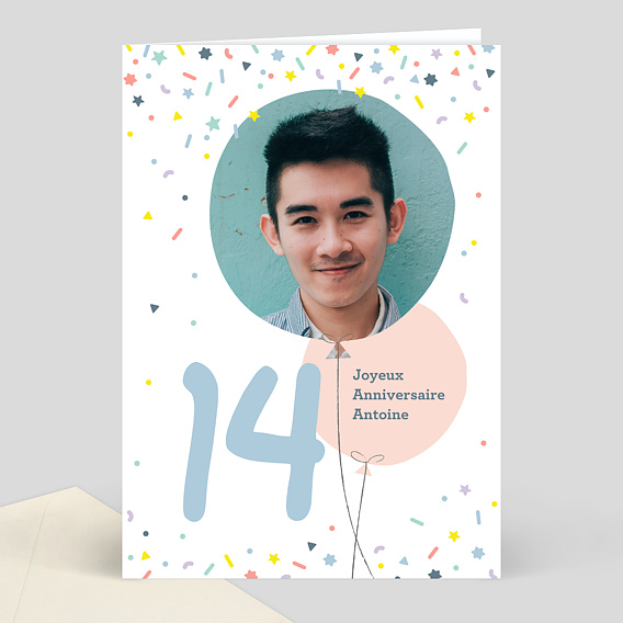  Carte  Anniversaire  14  ans Popcarte