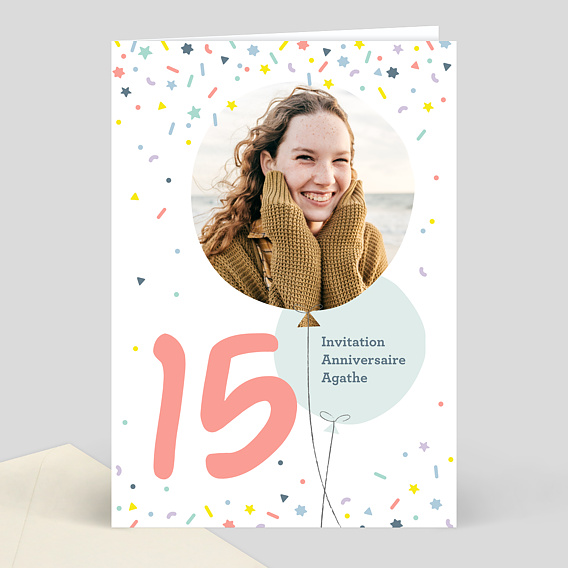 Invitation Anniversaire Enfant 15 Ans Popcarte