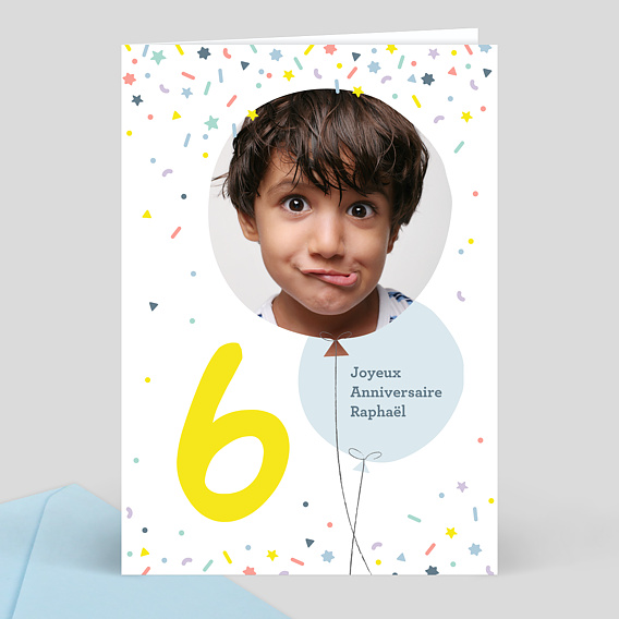 message anniversaire 6 ans Carte Anniversaire 6 Ans Popcarte message anniversaire 6 ans