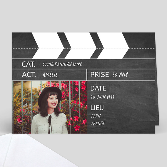 Carte Anniversaire Cinema Popcarte