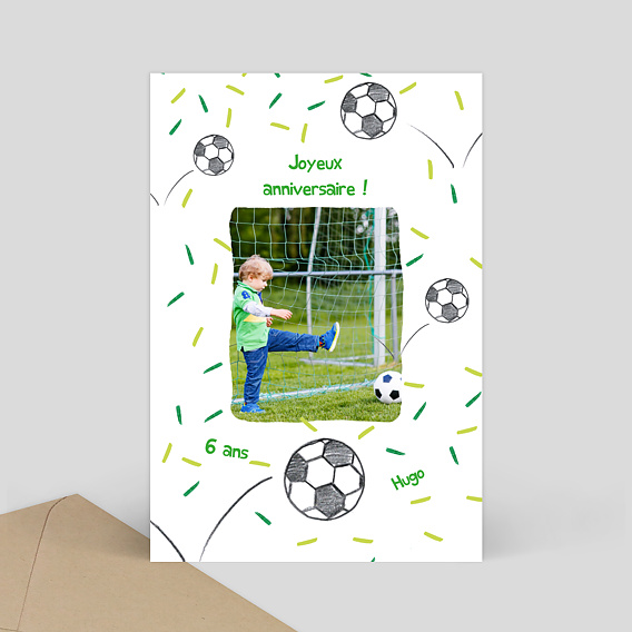 Carte de vœux for Sale avec l'œuvre « Football Anniversaire 8 Ans