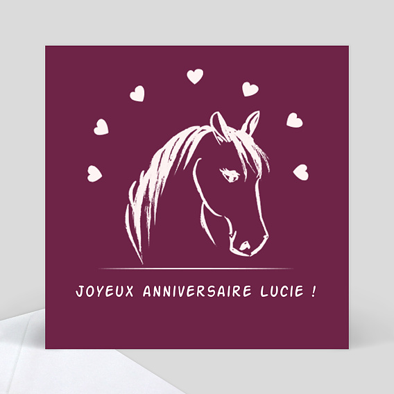 Carte Anniversaire Poney Popcarte