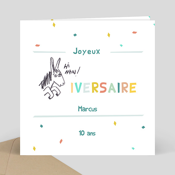 Carte Anniversaire Rebus Ane Popcarte