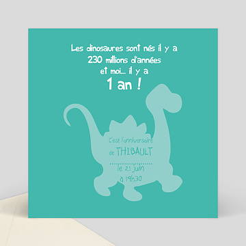 Carte D Invitation Anniversaire Enfant Dinosaure