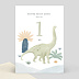 Invitation Anniversaire Enfant Bébé Dinosaure 1 an