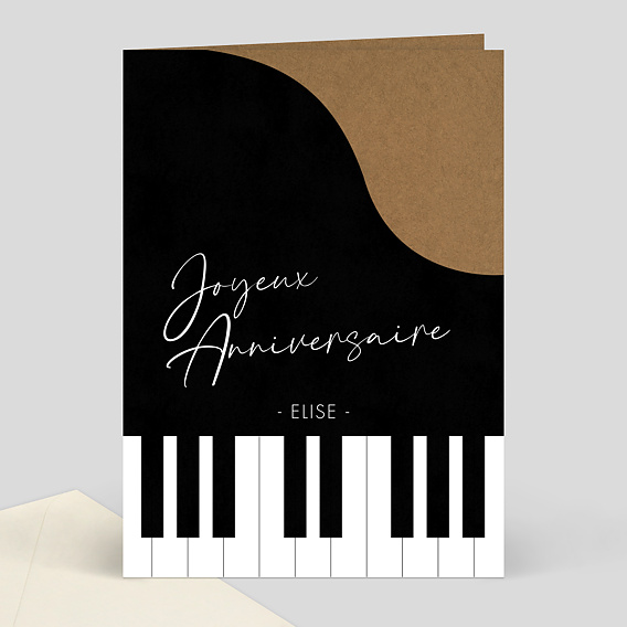 Carte anniversaire adulte Musique