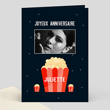 Carte Anniversaire Theme Cinema Popcarte