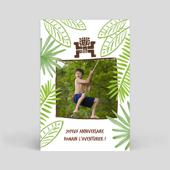 Carte anniversaire enfant Aventure