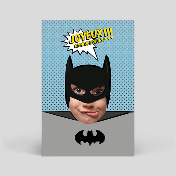 Carte anniversaire enfant Bat Anniversaire